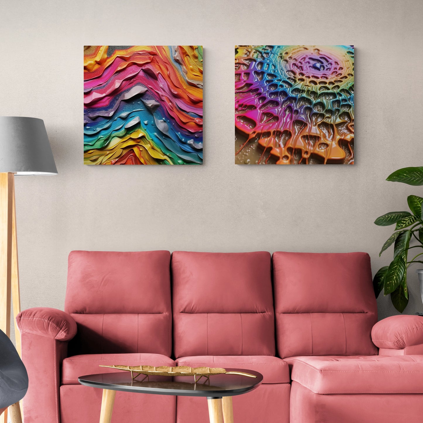 Chroma Cascade – Canvas Print