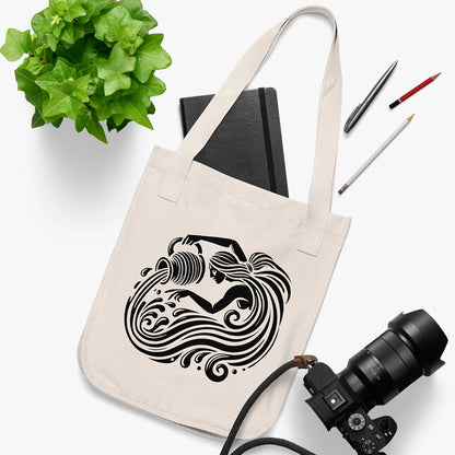 Aquarius Organic Canvas Tote Bag – Cosmic Flow Collection