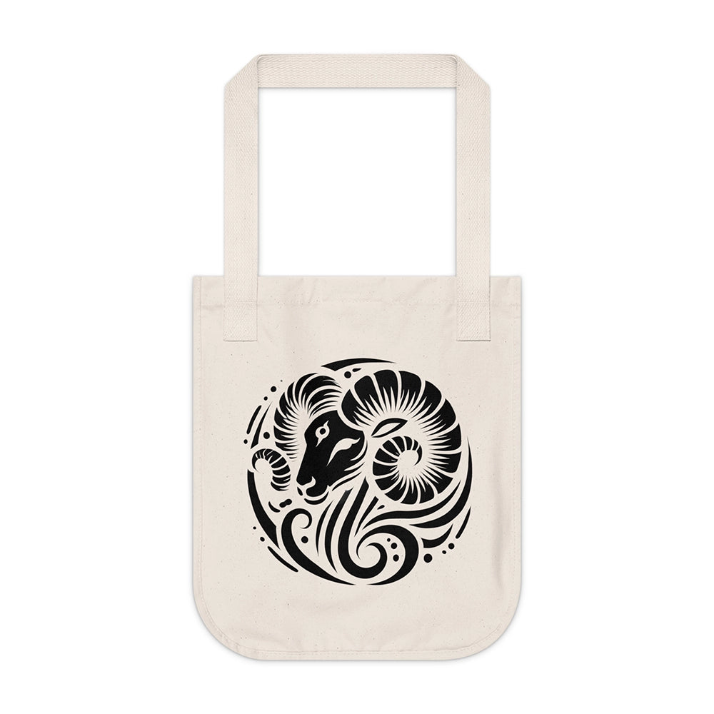 Aries Organic Canvas Tote Bag – Cosmic Flow Collection