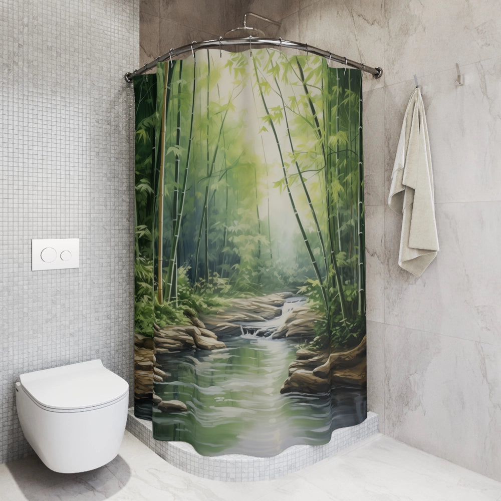 Bamboo Stream Shower Curtain