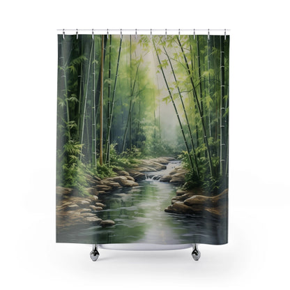 Bamboo Stream Shower Curtain