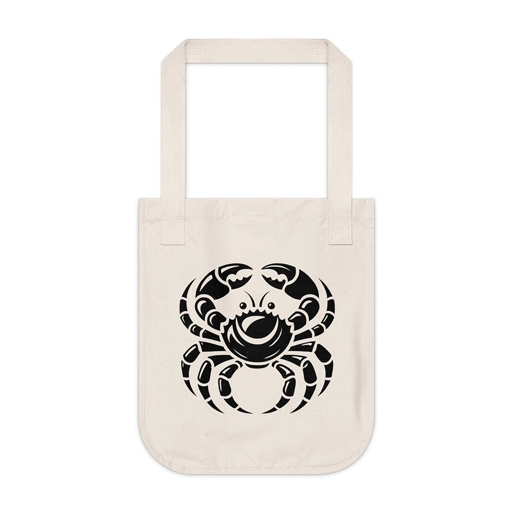 Cancer Organic Canvas Tote Bag – Cosmic Flow Collection