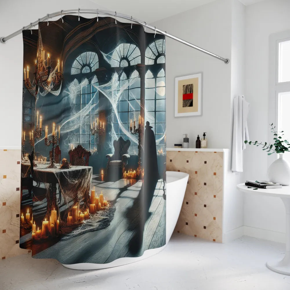 Candlelit Concave Shower Curtain