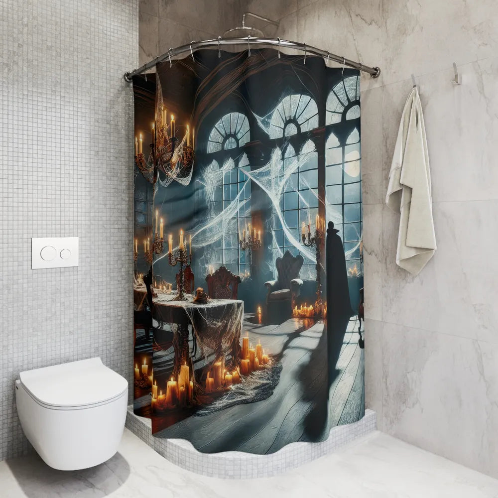 Candlelit Concave Shower Curtain