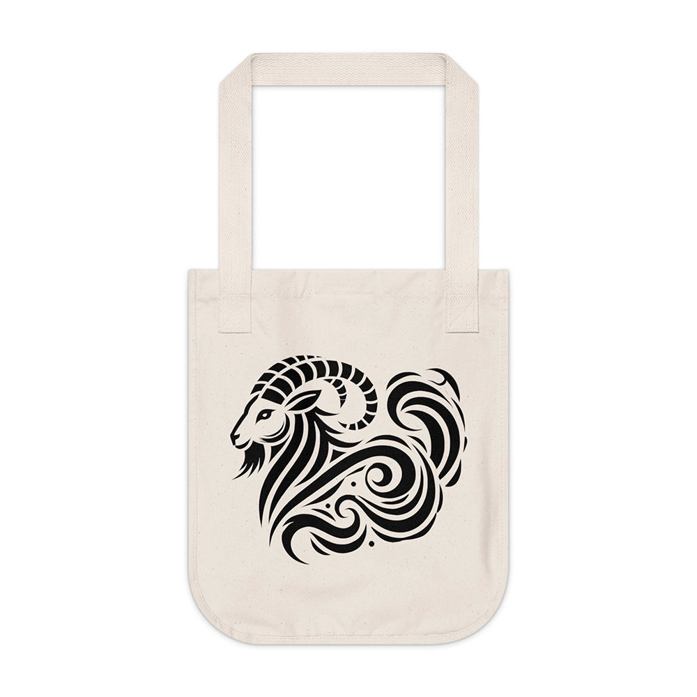 Capricorn Organic Canvas Tote Bag – Cosmic Flow Collection