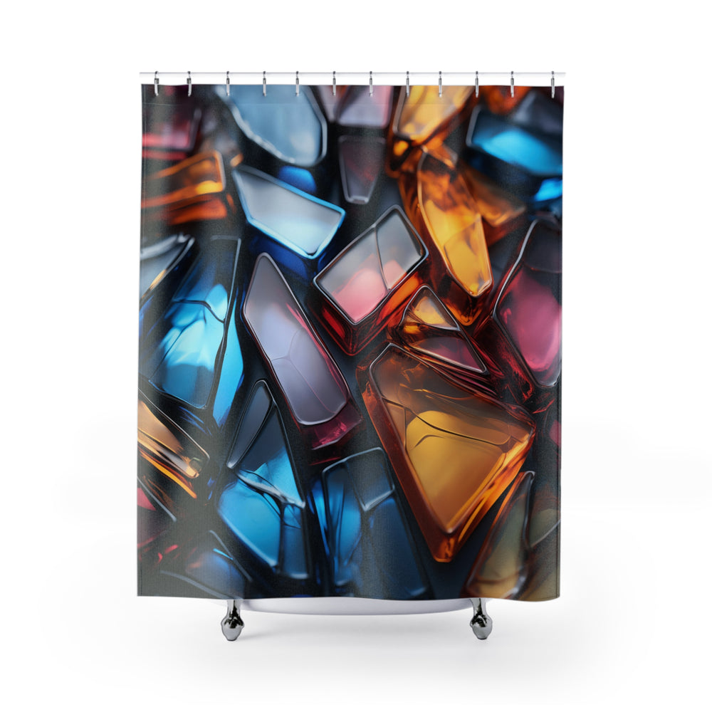 Chromatic Puzzle Shower Curtain