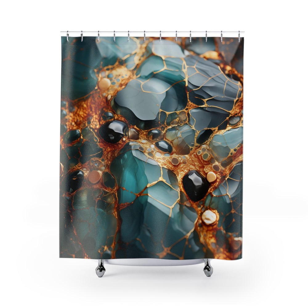 Copper Veins Shower Curtain