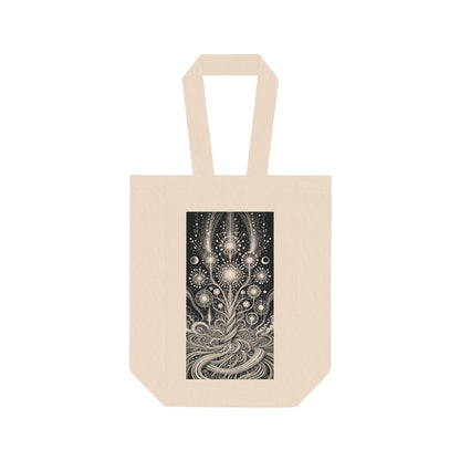 Cosmic Spiral Double Wine Tote Bag