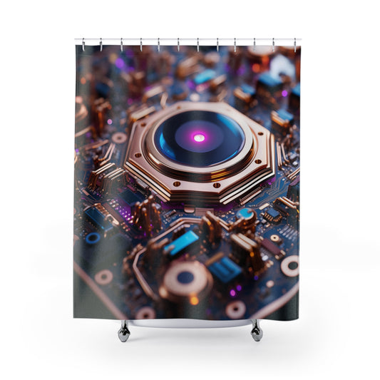 Cyber Bling Shower Curtain