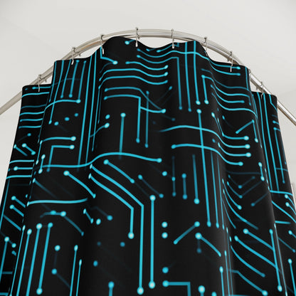 Cyber Circuit Shower Curtain