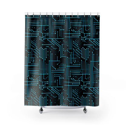 Cyber Circuit Shower Curtain