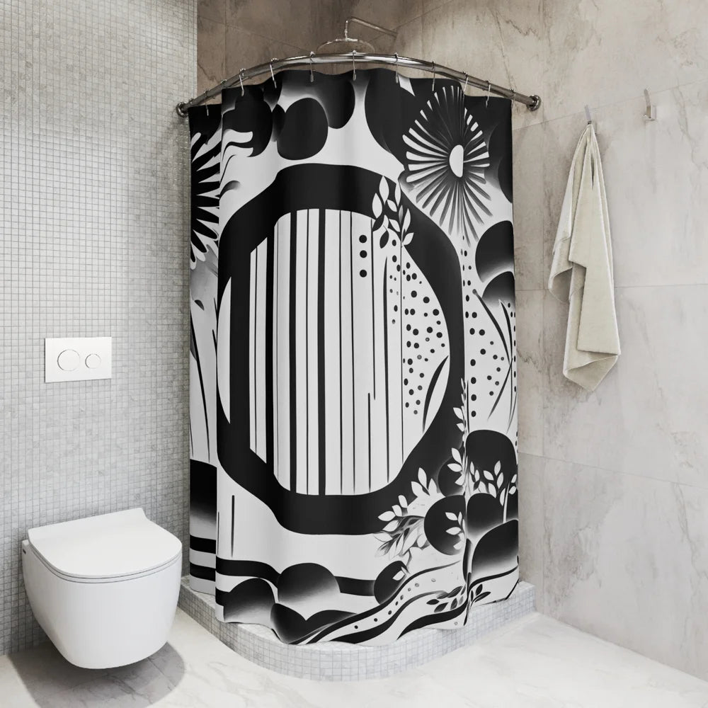 Dark: Botanical Symphony Shower Curtain