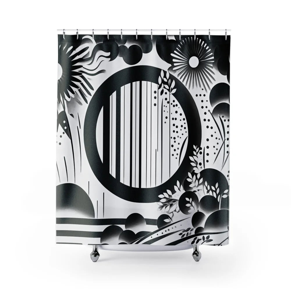 Dark: Botanical Symphony Shower Curtain