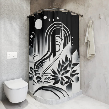 Dark: Celestial Flora Shower Curtain