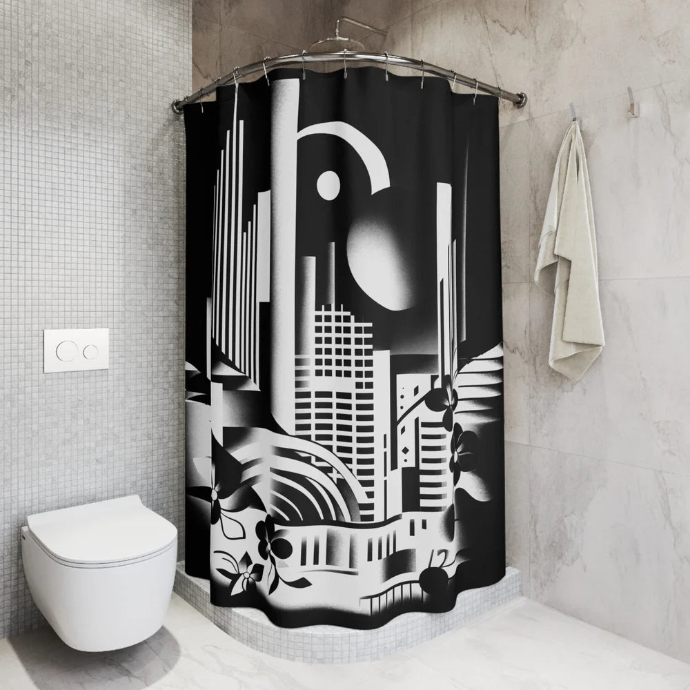 Dark: Echo Cityscape Shower Curtain