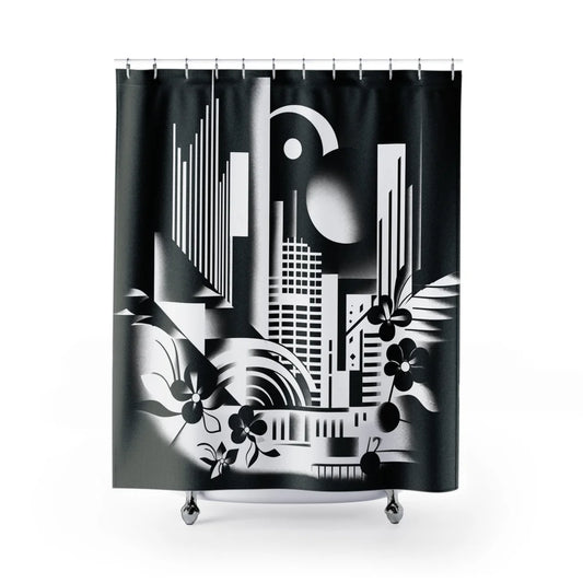 Dark: Echo Cityscape Shower Curtain