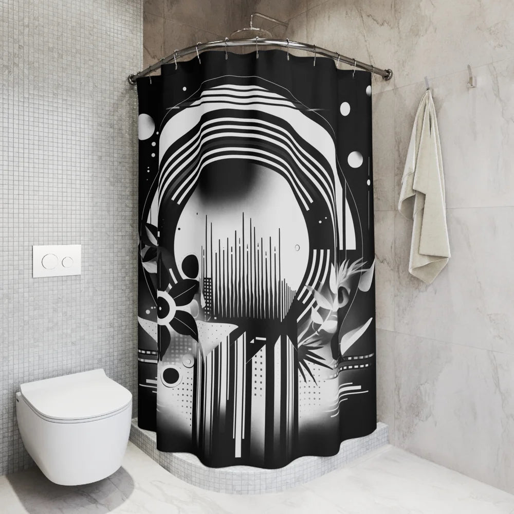 Dark: Nexus Radiance Shower Curtain