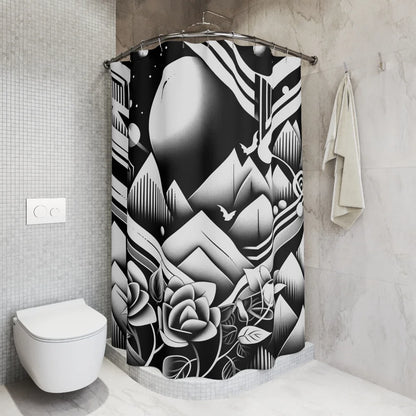 Dark: Summit Spectrum Shower Curtain