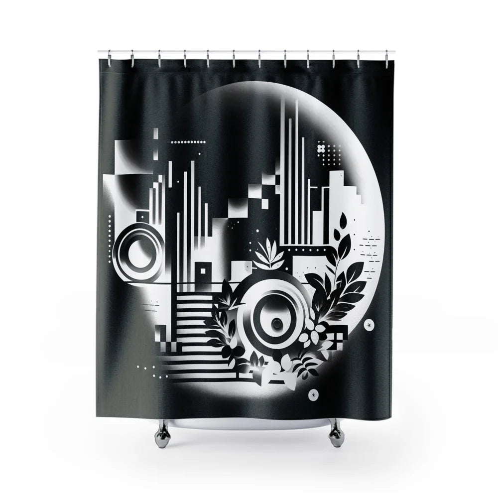 Dark: Zenith Pulse Shower Curtain