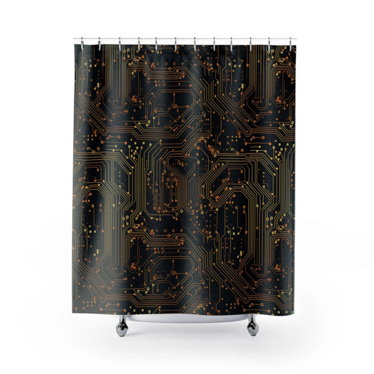 Digital Gold Shower Curtain