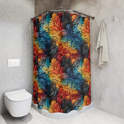 Feather Swirl Shower Curtain