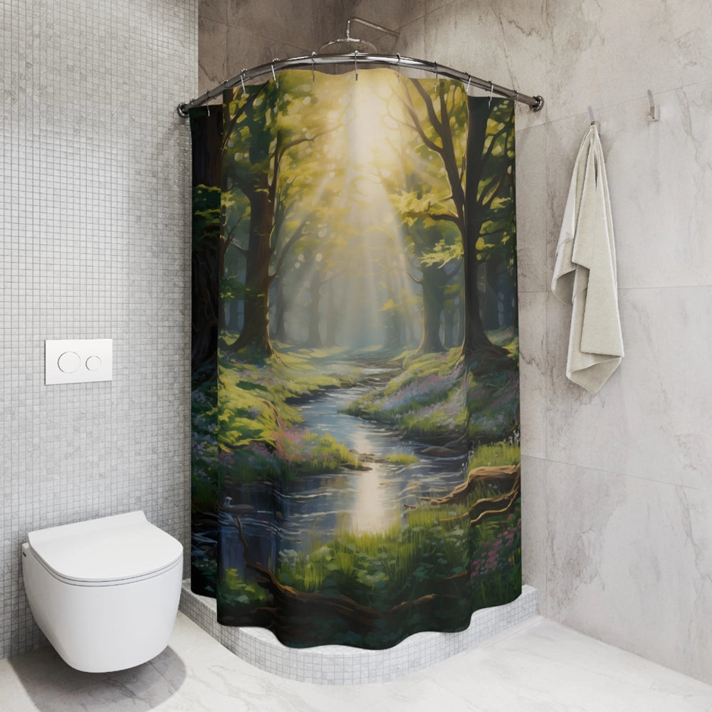 Forest Stream Shower Curtain