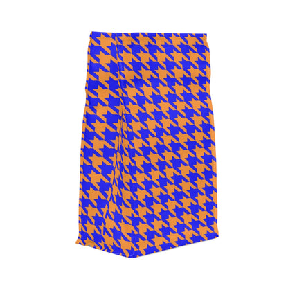 Gold & Blue Houndstooth Insulated Lunch Bag