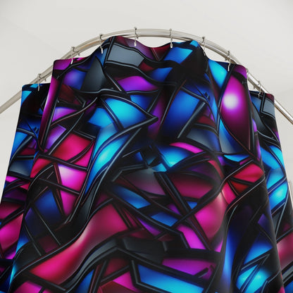 Geometric Glow Shower Curtain