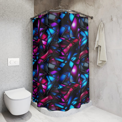 Geometric Glow Shower Curtain