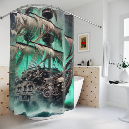 Ghostly Galleon Shower Curtain