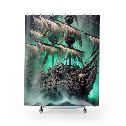 Ghostly Galleon Shower Curtain