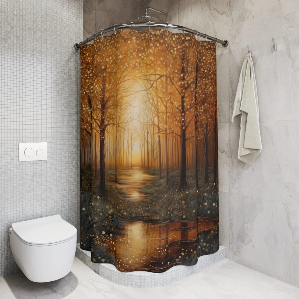 Golden Forest Shower Curtain