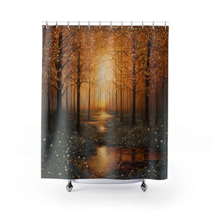 Golden Forest Shower Curtain