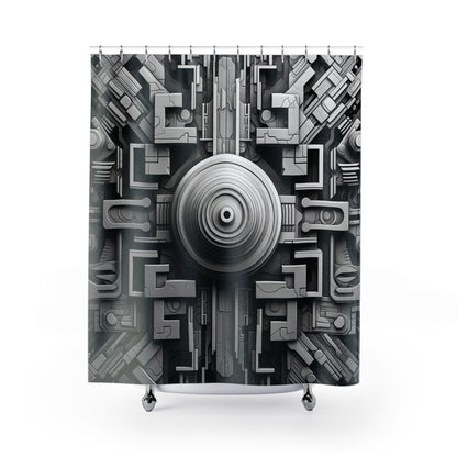 Industrial Symmetry Shower Curtain