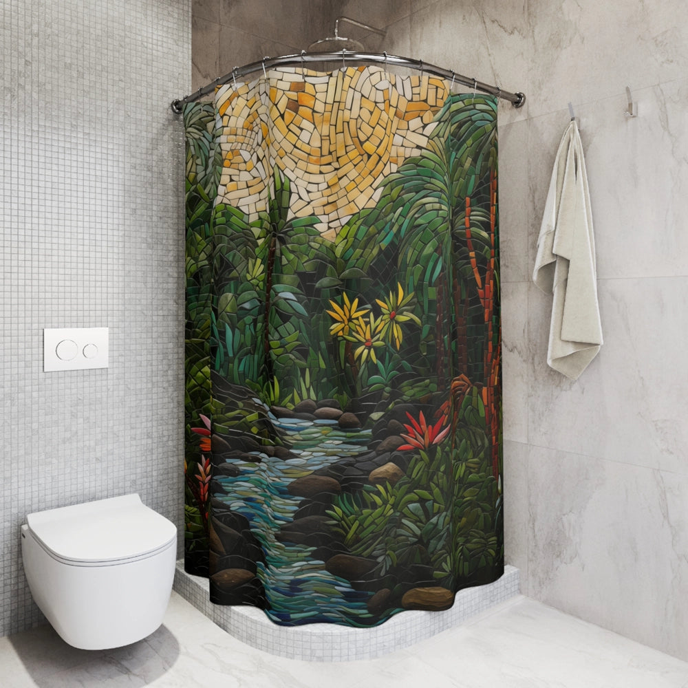 Jungle Mosaic Shower Curtain