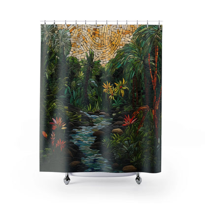 Jungle Mosaic Shower Curtain