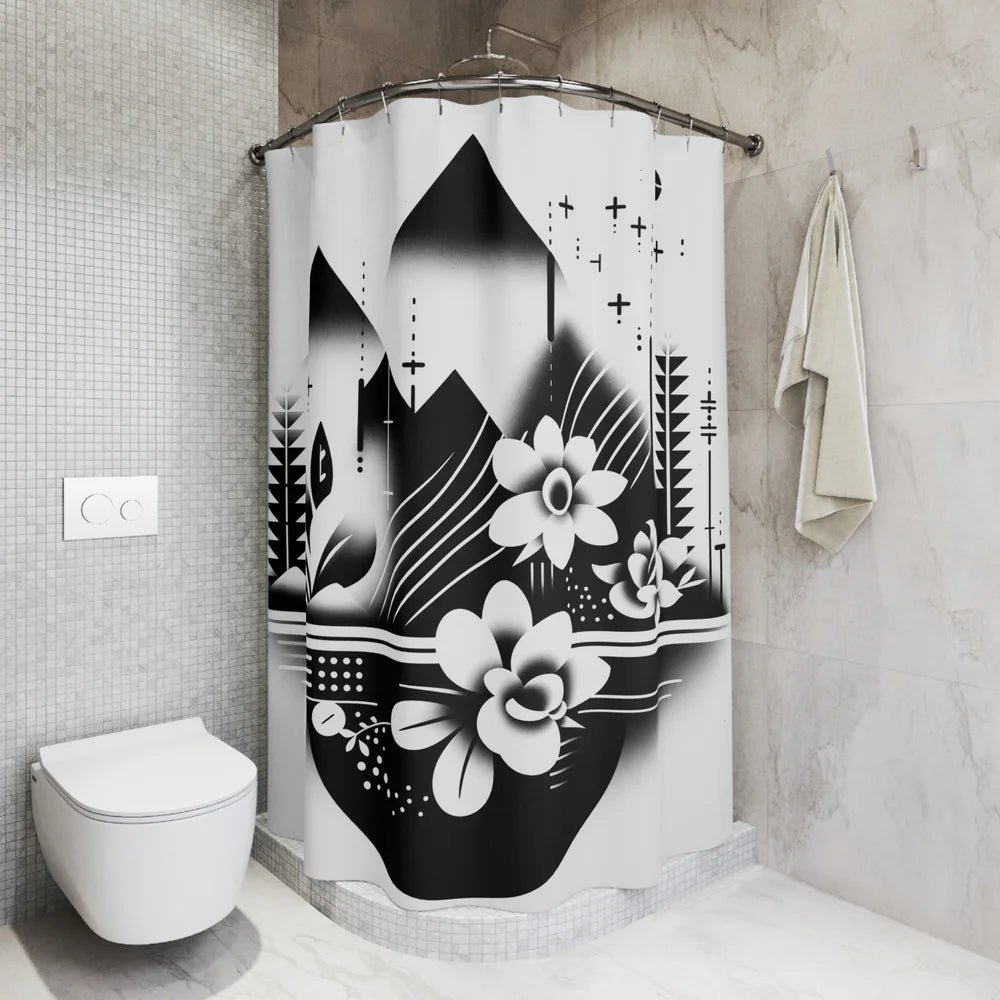 Light: Alpine Bloom Shower Curtain