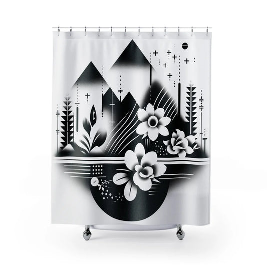 Light: Alpine Bloom Shower Curtain