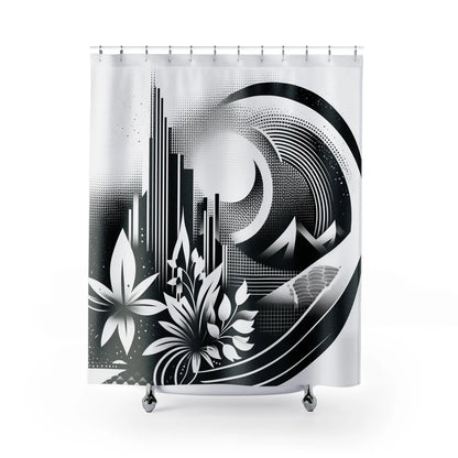 Light: Eclipse Blossom Shower Curtain