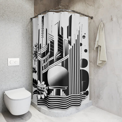 Light: Orbital Haven Shower Curtain