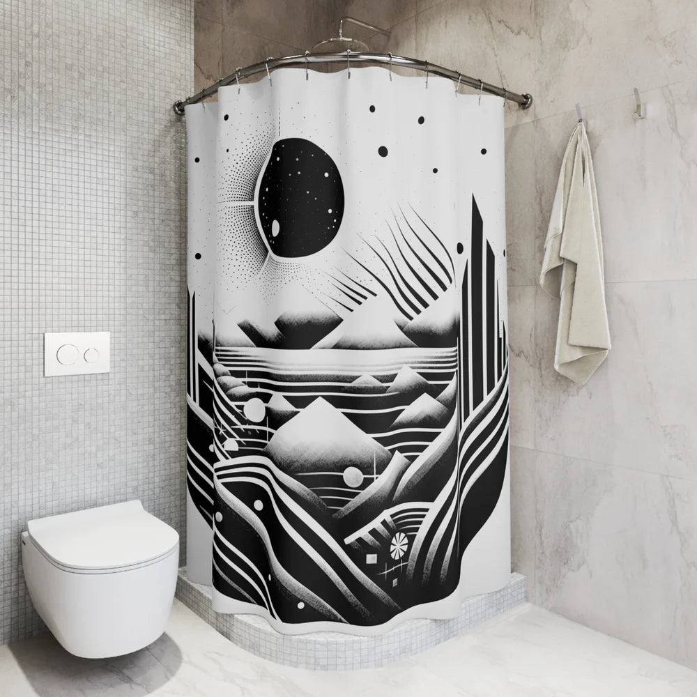 Light: Quantum Terrain Shower Curtain