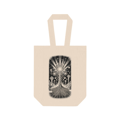 Luminous Arbor Double Wine Tote Bag