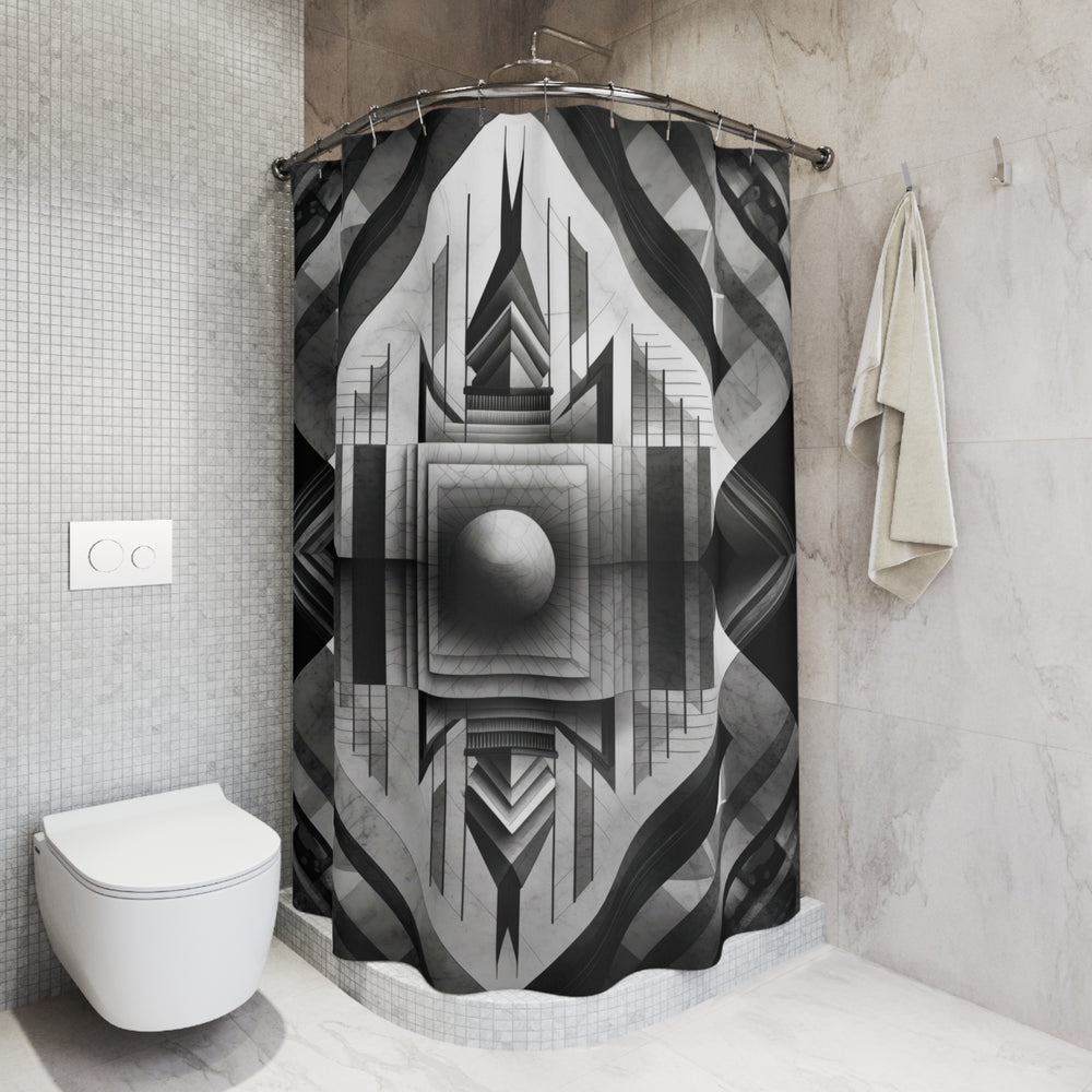 Monochrome Matrix Shower Curtain