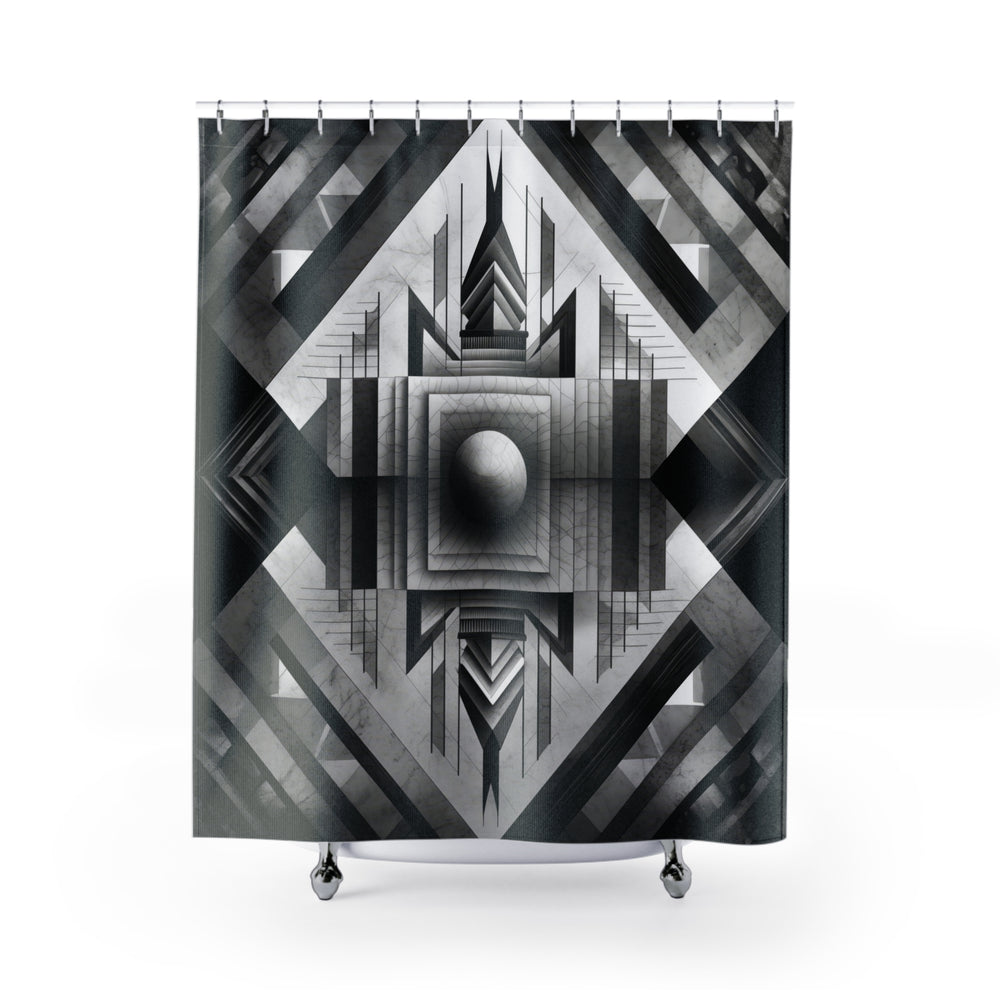 Monochrome Matrix Shower Curtain