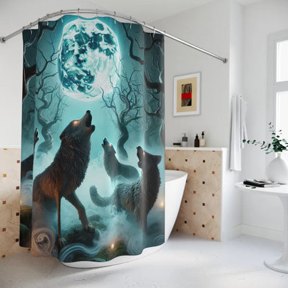 Moonlit Howl Shower Curtain