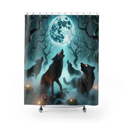 Moonlit Howl Shower Curtain