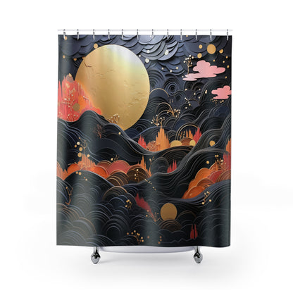 Moonlit Mirage Shower Curtain