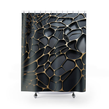 Noir Network Shower Curtain