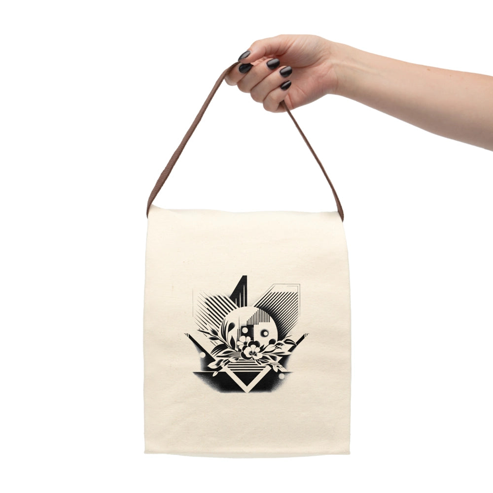 Prism Petals Canvas Lunch Bag With Strap