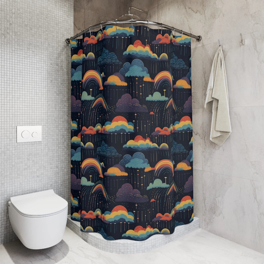 Rainbow Storm Shower Curtain